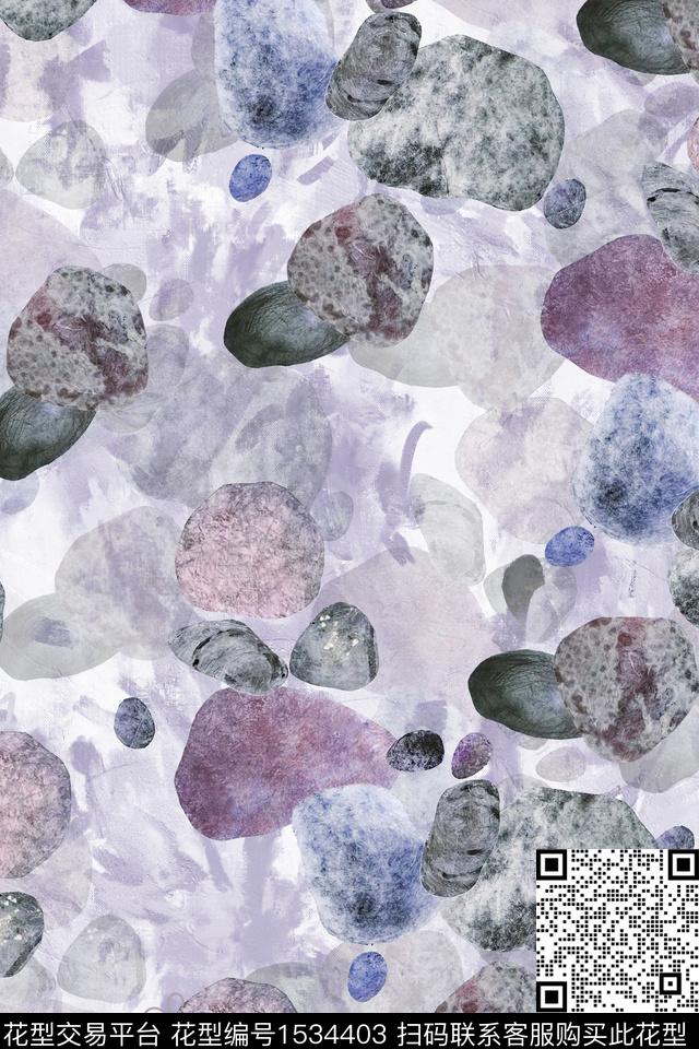 水彩抽象石头数码印花华亿平台下载（图片编号: 1534403） - 瓦栏（Walan）