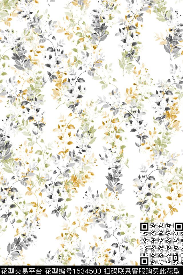 水彩春夏华亿平台花卉数码印花华亿平台下载（图片编号: 1534503） - 瓦栏（Walan）