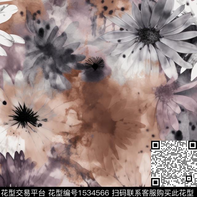 水彩水彩花卉花卉数码印花华亿平台下载（图片编号: 1534566） - 瓦栏（Walan）