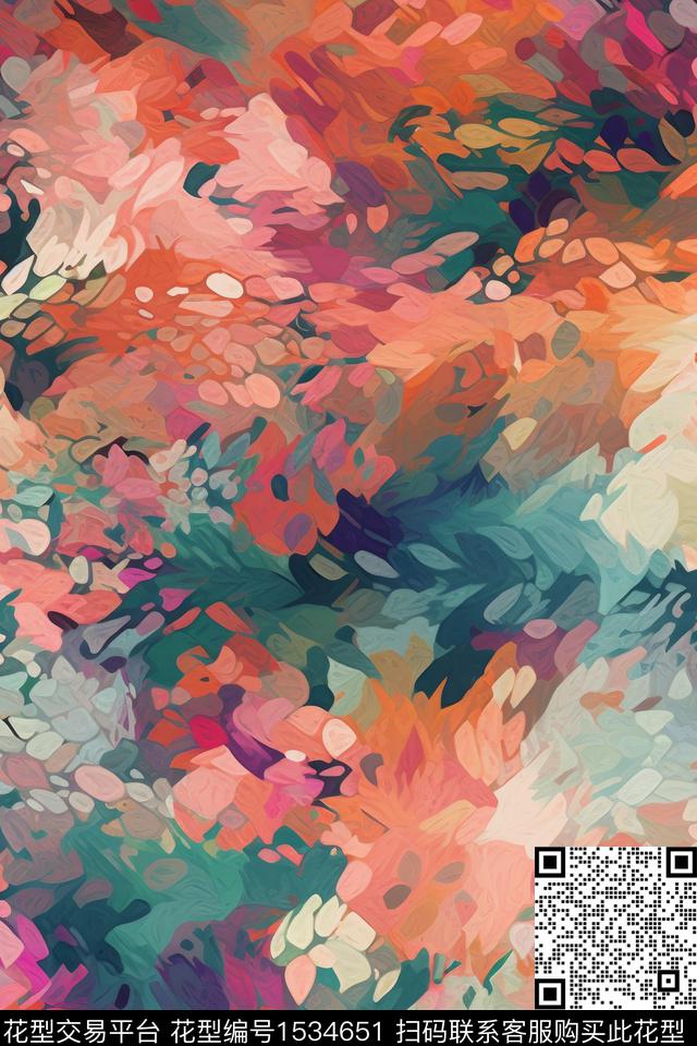 抽象肌理数码华亿平台数码印花华亿平台下载（图片编号: 1534651） - 瓦栏（Walan）