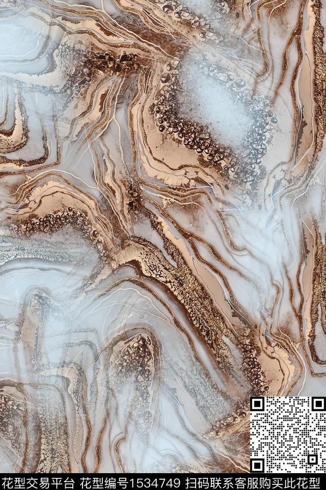 肌理抽象女装数码印花华亿平台下载（图片编号: 1534749） - 瓦栏（Walan）