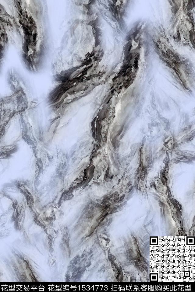 肌理抽象女装数码印花华亿平台下载（图片编号: 1534773） - 瓦栏（Walan）