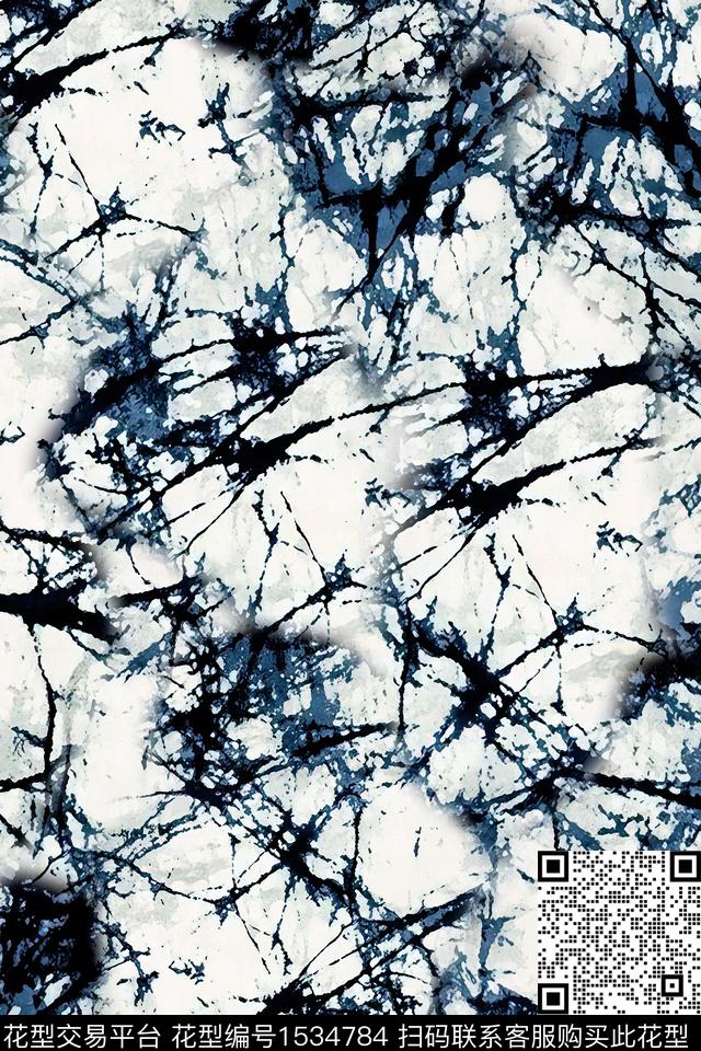 肌理抽象女装数码印花华亿平台下载（图片编号: 1534784） - 瓦栏（Walan）