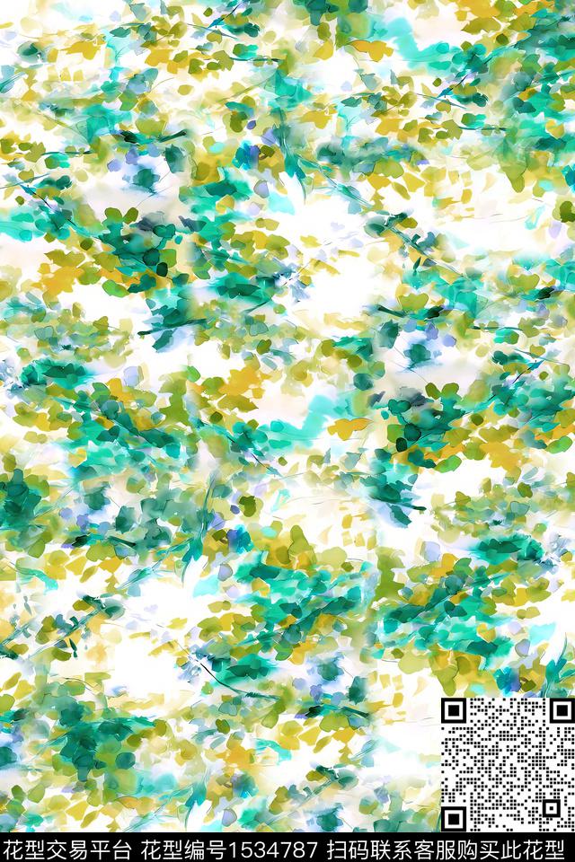 抽象真丝几何数码印花华亿平台下载（图片编号: 1534787） - 瓦栏（Walan）