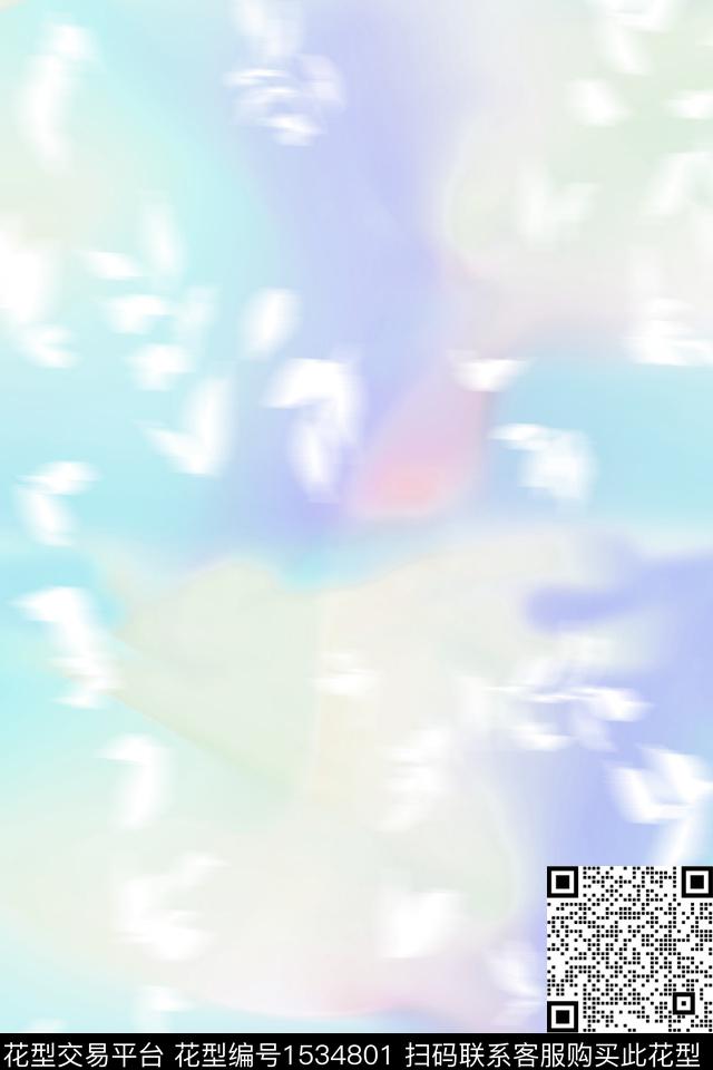 抽象小清新朦胧数码印花华亿平台下载（图片编号: 1534801） - 瓦栏（Walan）