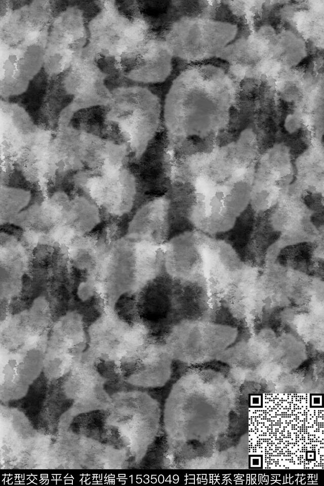 肌理水彩抽象数码印花华亿平台下载（图片编号: 1535049） - 瓦栏（Walan）