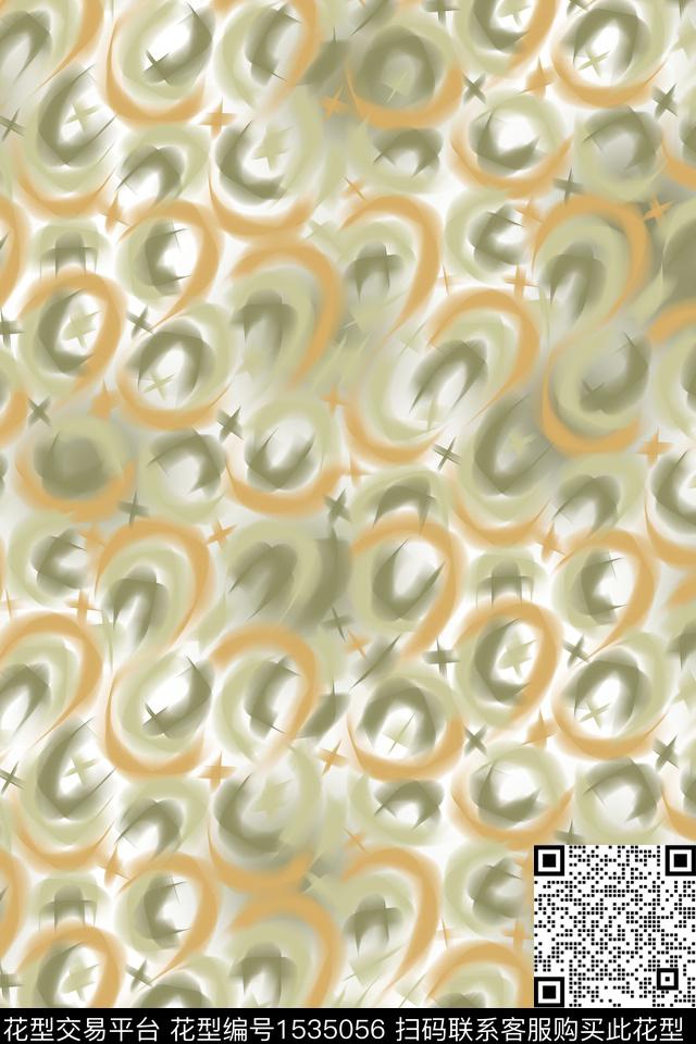 抽象年轻女性弯曲数码印花华亿平台下载（图片编号: 1535056） - 瓦栏（Walan）