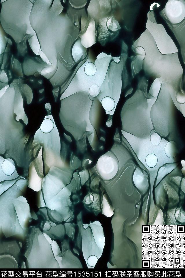 肌理抽象女装数码印花华亿平台下载（图片编号: 1535151） - 瓦栏（Walan）