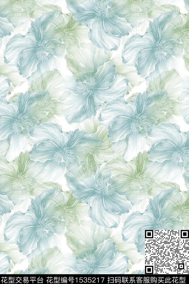 数码华亿平台春夏华亿平台花卉数码印花华亿平台下载（图片编号: 1535217） - 瓦栏（Walan）