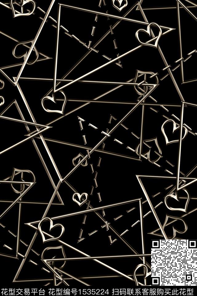 运动抽象男装休闲数码印花华亿平台下载（图片编号: 1535224） - 瓦栏（Walan）