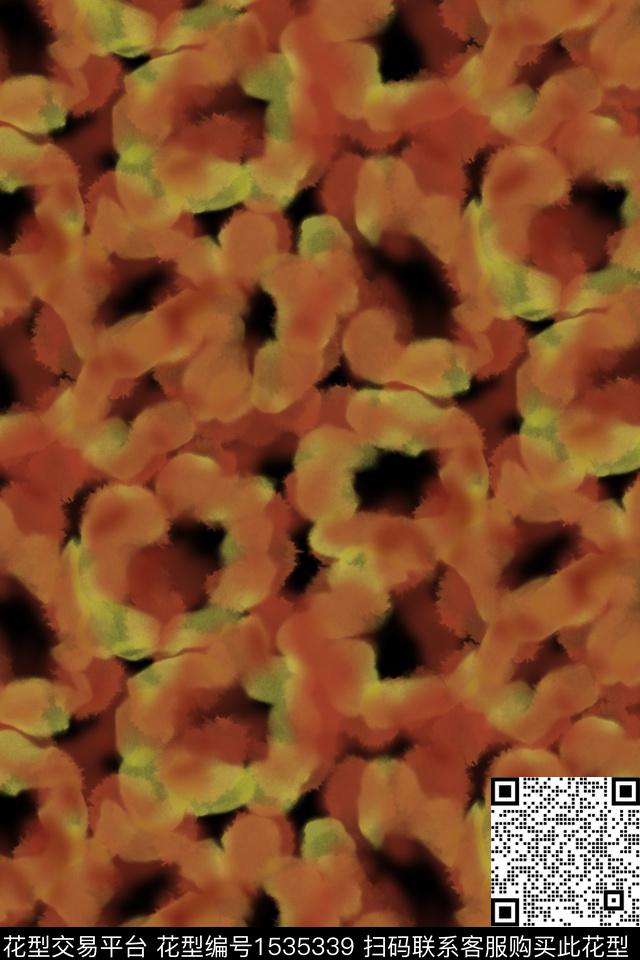 肌理笔触复古数码印花华亿平台下载（图片编号: 1535339） - 瓦栏（Walan）