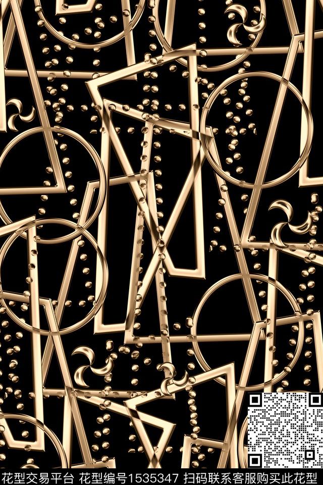 男装休闲几何数码印花华亿平台下载（图片编号: 1535347） - 瓦栏（Walan）