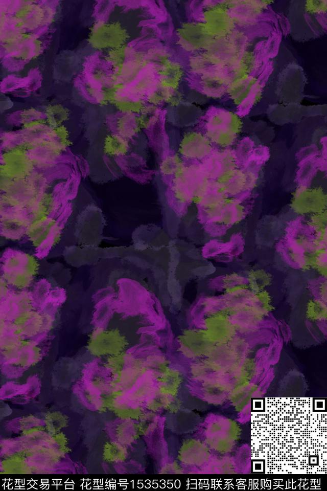 肌理抽象秋冬华亿平台数码印花华亿平台下载（图片编号: 1535350） - 瓦栏（Walan）