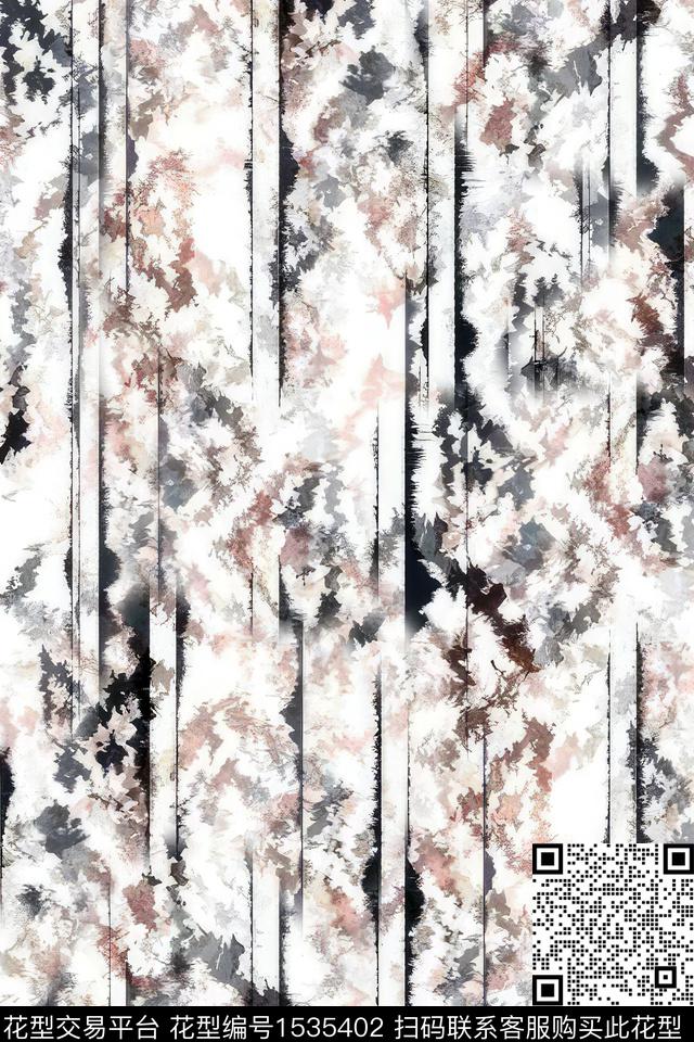 肌理抽象女装数码印花华亿平台下载（图片编号: 1535402） - 瓦栏（Walan）