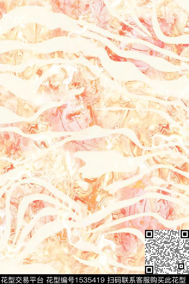 抽象虎纹肌理数码印花华亿平台下载（图片编号: 1535419） - 瓦栏（Walan）