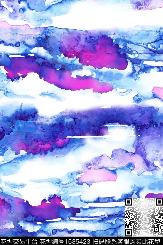 水彩艺术肌理抽象数码印花华亿平台下载（图片编号: 1535423） - 瓦栏（Walan）