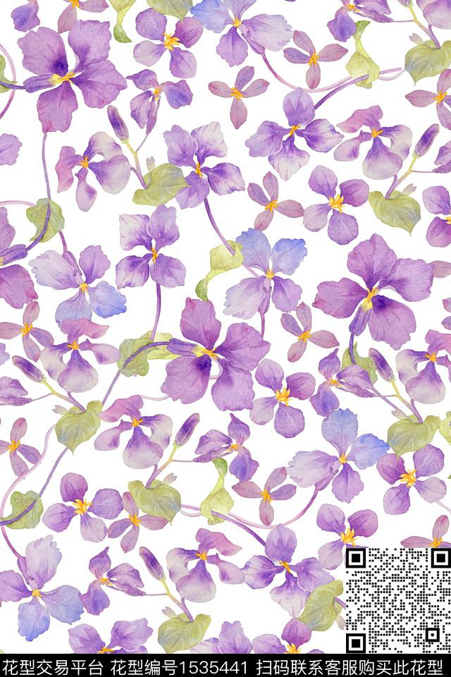 女装水彩年轻女性数码印花华亿平台下载（图片编号: 1535441） - 瓦栏（Walan）