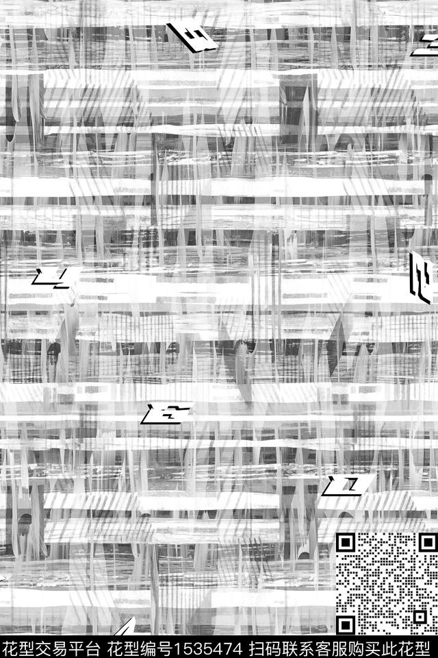 抽象男装字母男装满版花数码印花华亿平台下载（图片编号: 1535474） - 瓦栏（Walan）