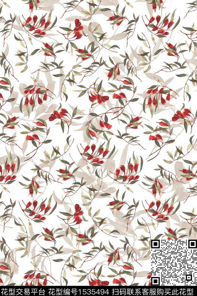 春夏华亿平台花卉小碎花数码印花华亿平台下载（图片编号: 1535494） - 瓦栏（Walan）