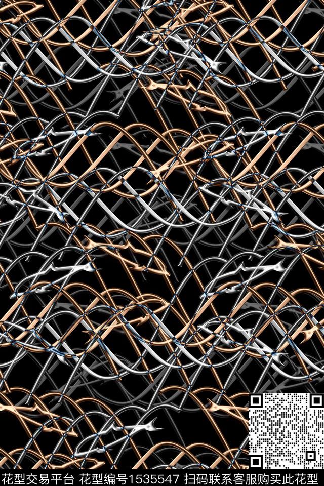 运动抽象男装休闲数码印花华亿平台下载（图片编号: 1535547） - 瓦栏（Walan）