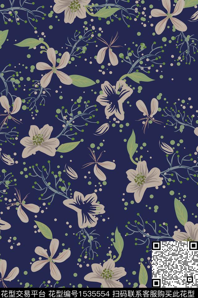 大牌风小清新年轻女性数码印花华亿平台下载（图片编号: 1535554） - 瓦栏（Walan）