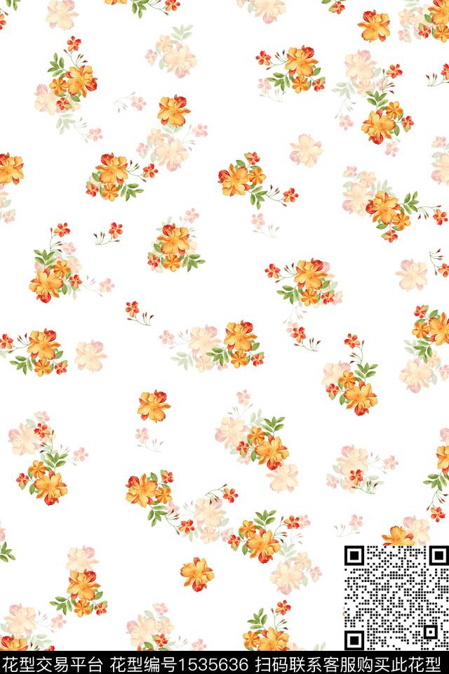 年轻女性花卉小碎花数码印花华亿平台下载（图片编号: 1535636） - 瓦栏（Walan）