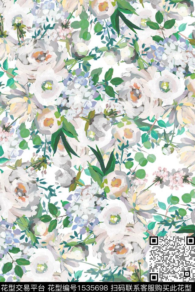 满版散花绿植树叶春夏华亿平台数码印花华亿平台下载（图片编号: 1535698） - 瓦栏（Walan）