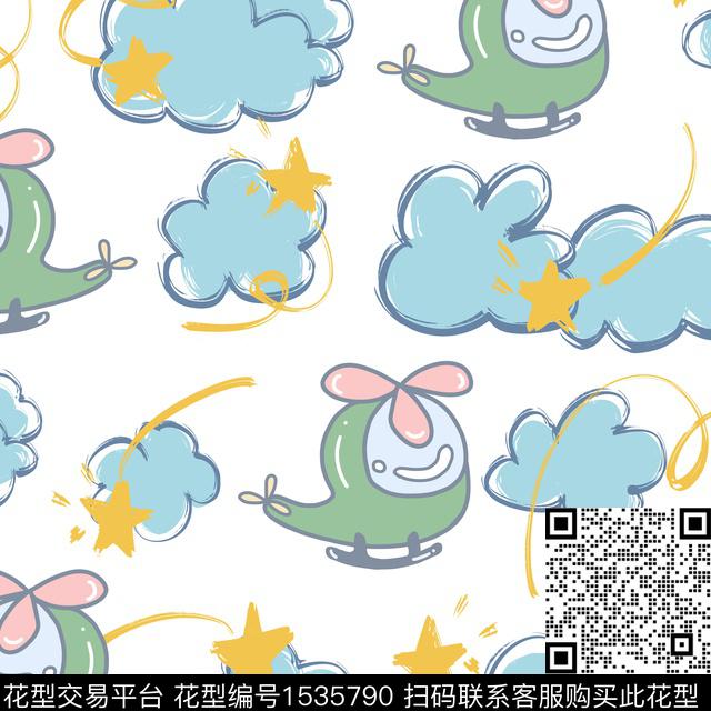 手绘可爱卡通传统印花华亿平台下载（图片编号: 1535790） - 瓦栏（Walan）