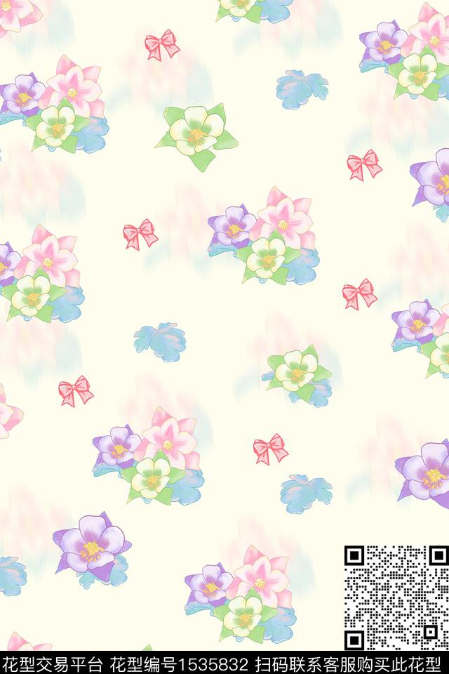 淑女花卉小碎花传统印花华亿平台下载（图片编号: 1535832） - 瓦栏（Walan）