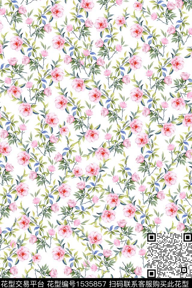 女装春夏华亿平台花卉数码印花华亿平台下载（图片编号: 1535857） - 瓦栏（Walan）