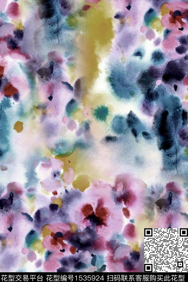 抽象复古艺术数码印花华亿平台下载（图片编号: 1535924） - 瓦栏（Walan）