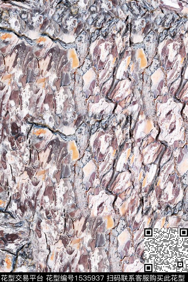 肌理裂纹树轮数码印花华亿平台下载（图片编号: 1535937） - 瓦栏（Walan）