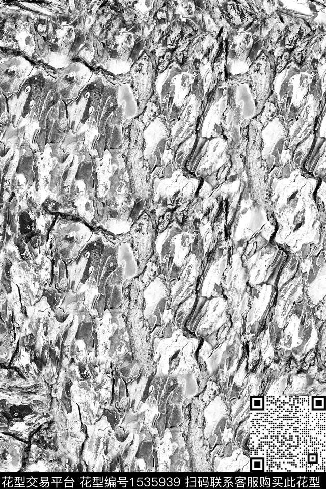 肌理裂纹树轮数码印花华亿平台下载（图片编号: 1535939） - 瓦栏（Walan）