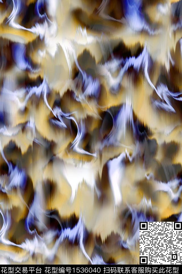 毛发肌理抽象数码印花华亿平台下载（图片编号: 1536040） - 瓦栏（Walan）