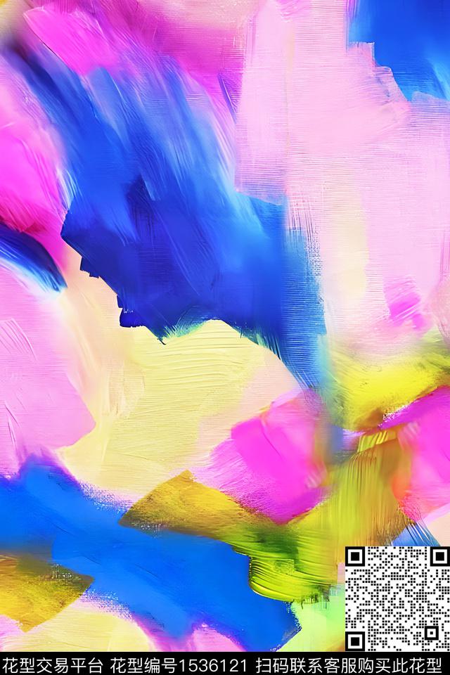 肌理抽象数码印花华亿平台下载（图片编号: 1536121） - 瓦栏（Walan）