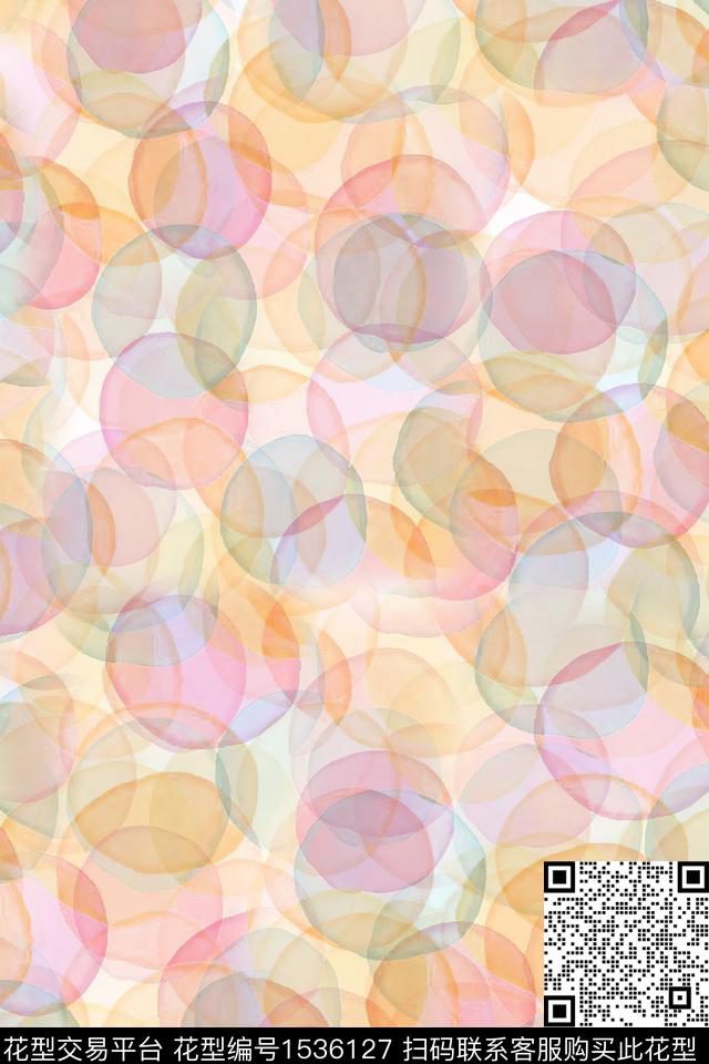 几何抽象女装数码印花华亿平台下载（图片编号: 1536127） - 瓦栏（Walan）