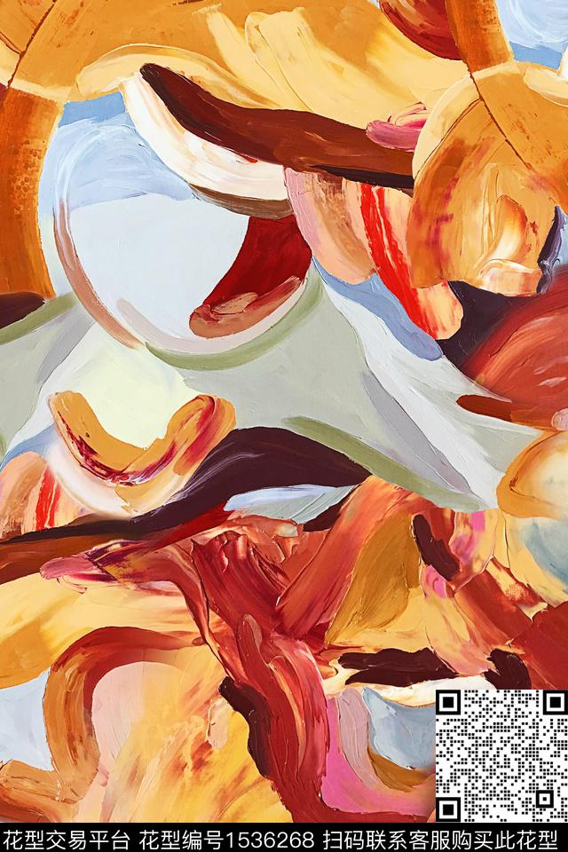 肌理抽象中老年数码印花华亿平台下载（图片编号: 1536268） - 瓦栏（Walan）