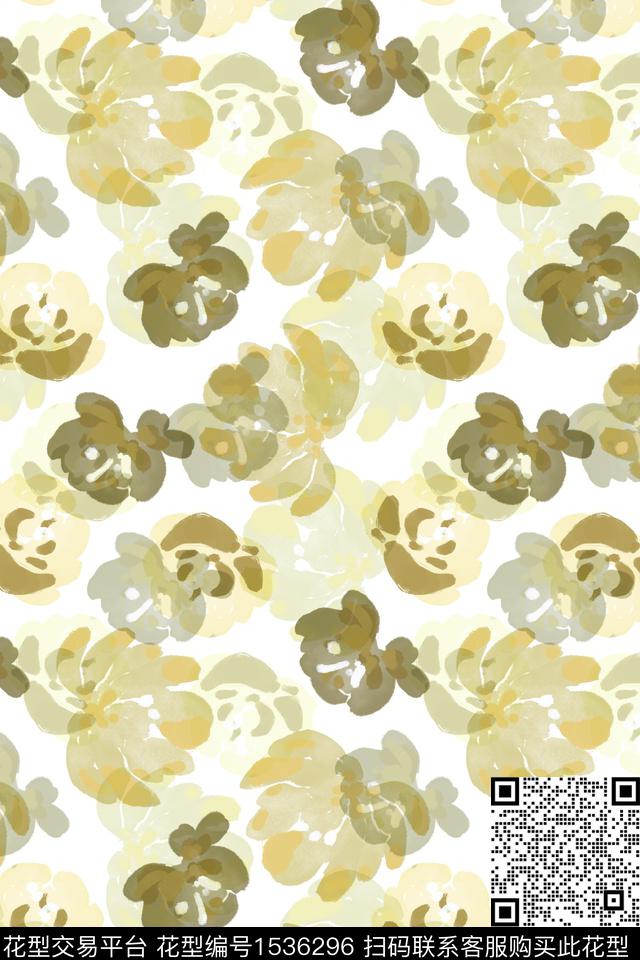 水彩抽象春夏华亿平台数码印花华亿平台下载（图片编号: 1536296） - 瓦栏（Walan）