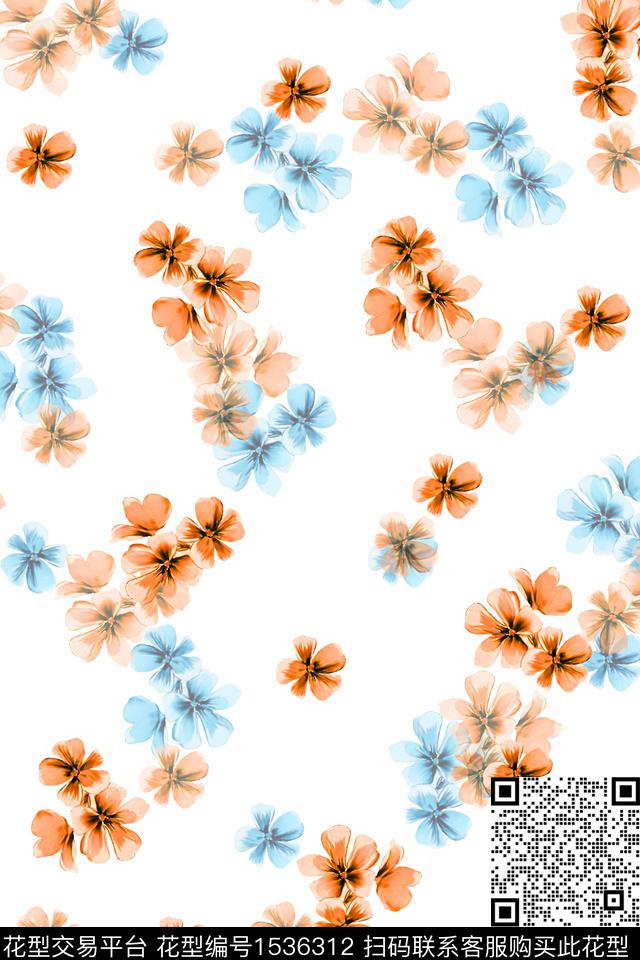 小清新年轻女性小碎花数码印花华亿平台下载（图片编号: 1536312） - 瓦栏（Walan）