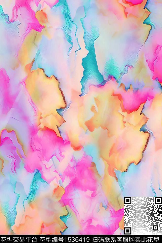 肌理抽象数码印花华亿平台下载（图片编号: 1536419） - 瓦栏（Walan）