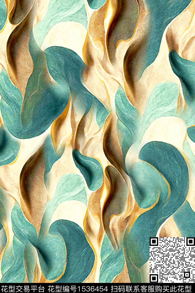 肌理抽象数码印花华亿平台下载（图片编号: 1536454） - 瓦栏（Walan）