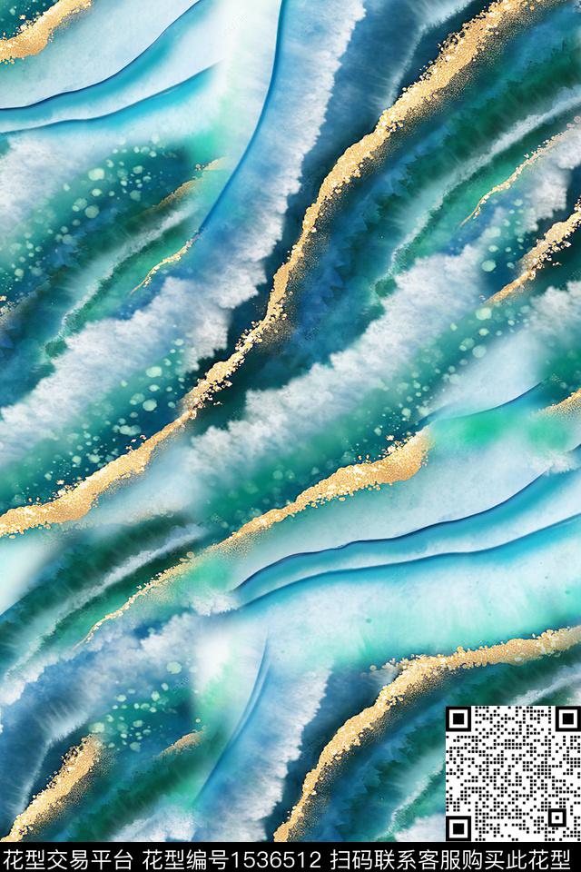 肌理抽象时尚数码印花华亿平台下载（图片编号: 1536512） - 瓦栏（Walan）