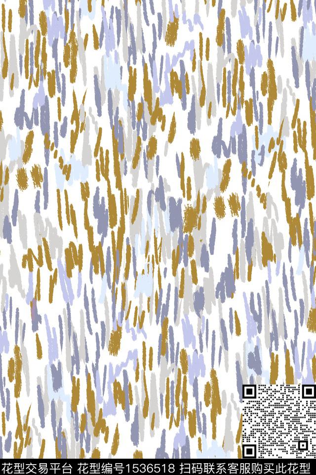 抽象肌理女装数码印花华亿平台下载（图片编号: 1536518） - 瓦栏（Walan）