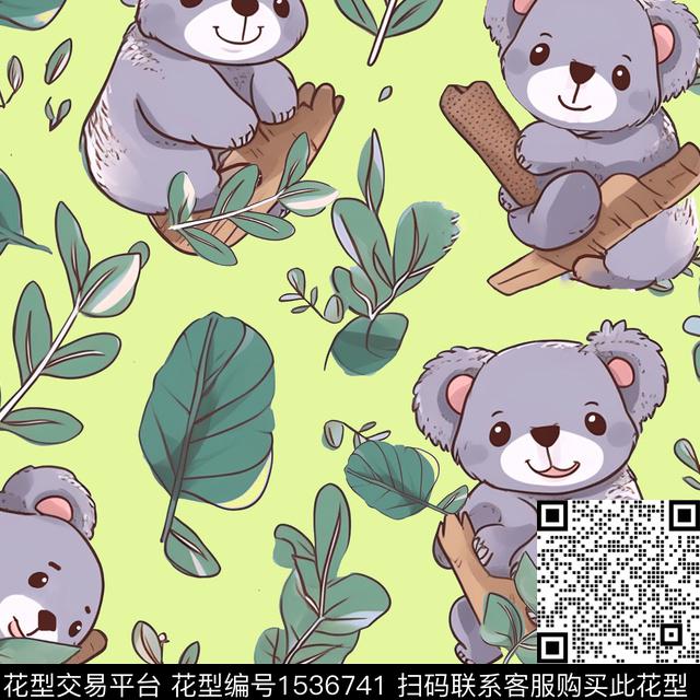 动物考拉卡通数码印花华亿平台下载（图片编号: 1536741） - 瓦栏（Walan）