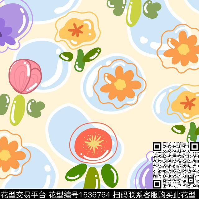 卡通可爱童装传统印花华亿平台下载（图片编号: 1536764） - 瓦栏（Walan）