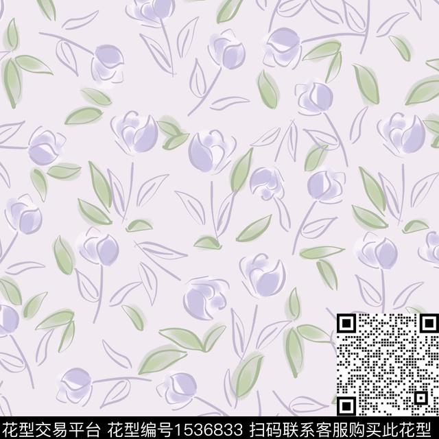 满版散花女装小碎花数码印花华亿平台下载（图片编号: 1536833） - 瓦栏（Walan）