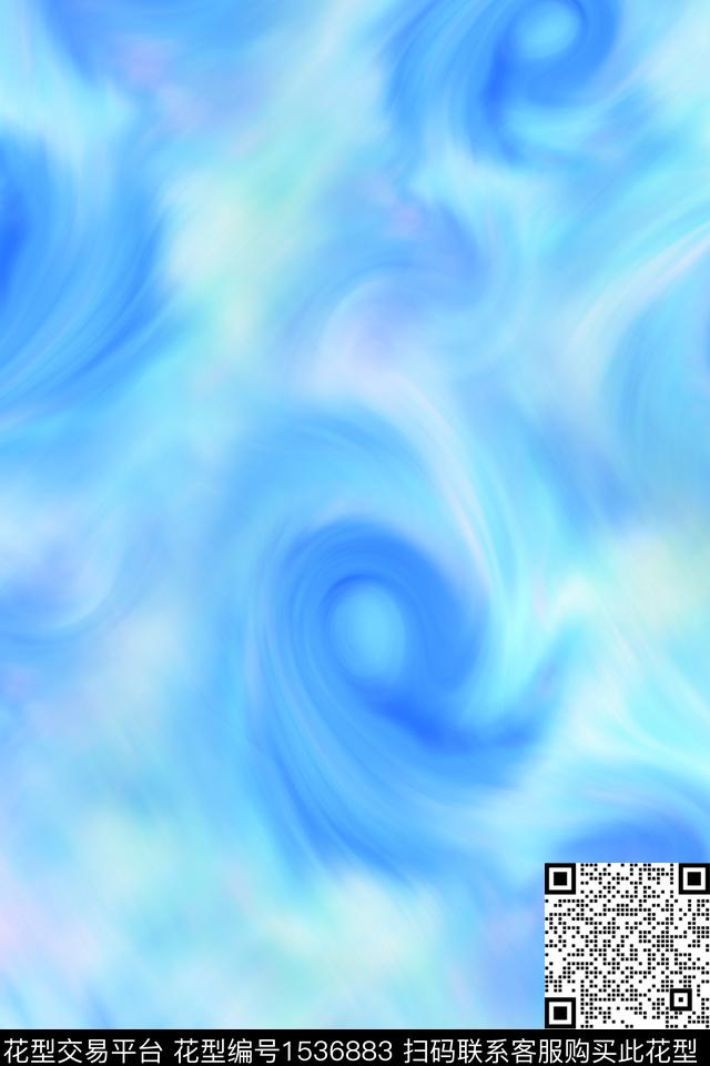 抽象肌理漩涡数码印花华亿平台下载（图片编号: 1536883） - 瓦栏（Walan）