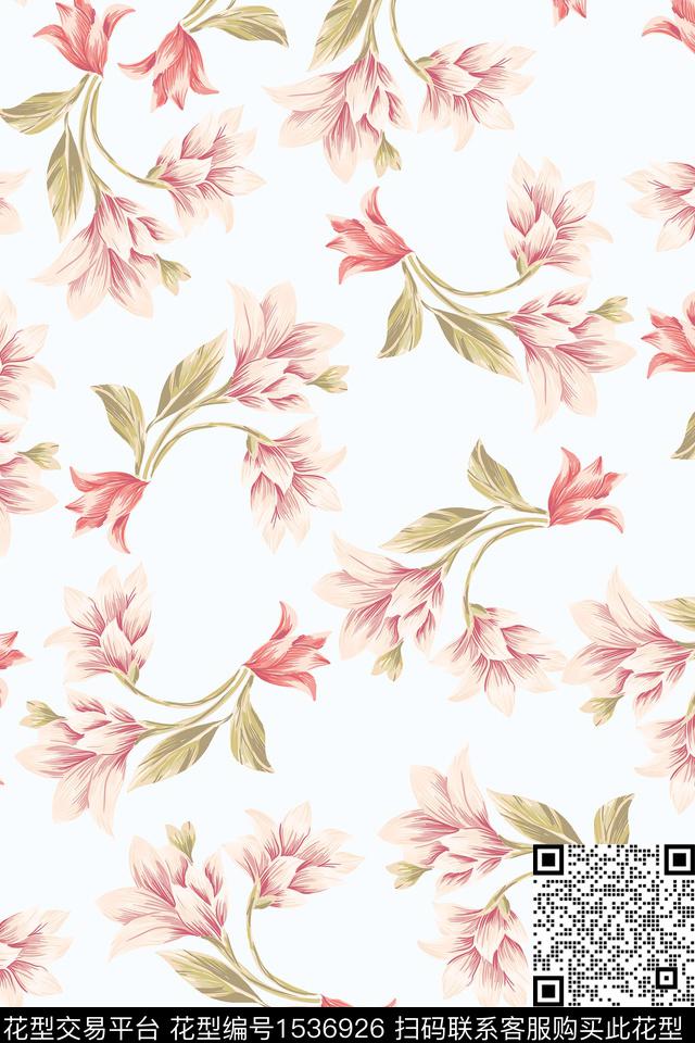 绿植树叶春夏华亿平台花卉数码印花华亿平台下载（图片编号: 1536926） - 瓦栏（Walan）