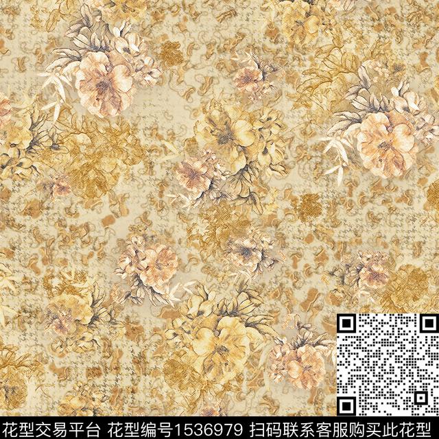 肌理花卉小碎花数码印花华亿平台下载（图片编号: 1536979） - 瓦栏（Walan）