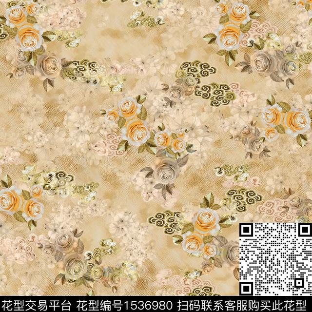 肌理花卉小碎花数码印花华亿平台下载（图片编号: 1536980） - 瓦栏（Walan）